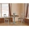 International Concepts Round 36 in Rd Extension Dining Table, 2 X-Back Counter Ht Stools, Hickory/Stone, 36 W, 48 L, Wood K41-36RXT-27B-S6132-2 - alternate 2